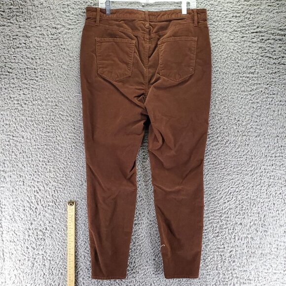 Talbots Jeans Womens 12 Brown Corduroy Jegging Stretch - Picture 1 of 9
